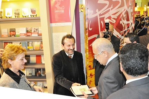 Φωτογραφικό στιγμιότυπο από την επίσκεψη του πρωθυπουργού της Αιγύπτου κυρίου Σερίφ Ισμαήλ στο Ελληνικό Περίπτερο