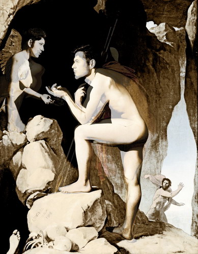 oedipus with sphinx Medium