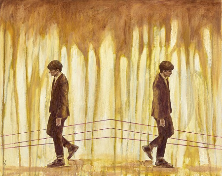 love you till the end of time oil and pencil on canvas 40 x 50cm 2016