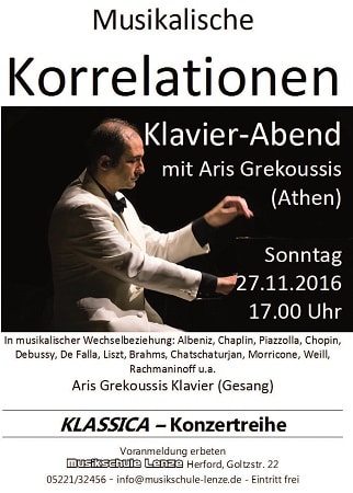 AFISA ARHS GRAIKOYSHS MOYSIKOI SYSXETISMOI STH GERMANIA Herford STIS 27 NOEMBRIOY min