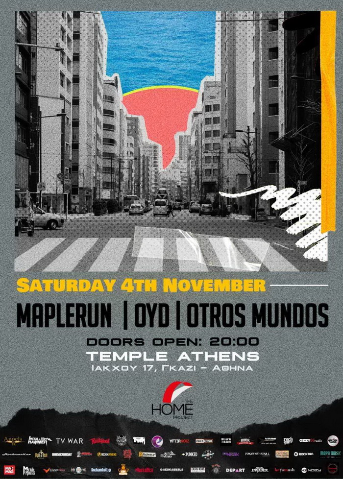 Maplerun | O.Y.D. | Otros Mundos live @ Temple – Σάββατο 4 Νοέμβρη