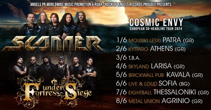 SCANNER / FORTRESS UNDER SIEGE – COSMIC ENVY ΕUROPEAN TOUR 2024