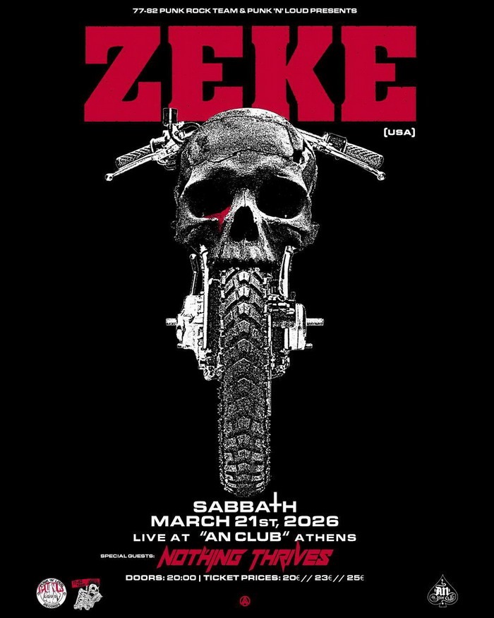 ZEKE | Special guests: Nothing Thrives | Σάββατο 21 Μαρτίου 2026 | An Club