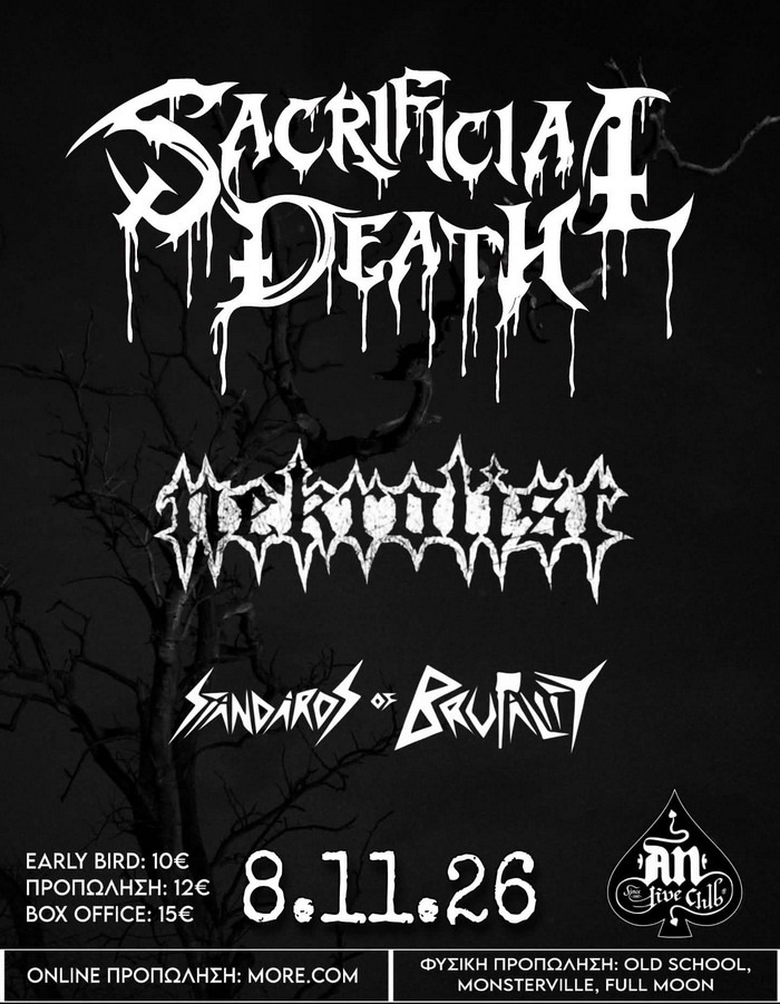 SACRIFICIAL DEATH • NEKROLIST • STANDARDS OF BRUTALITY • LIVE AT AN CLUB